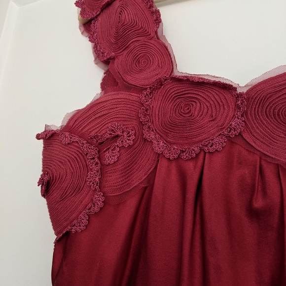 BCBG silk dress, size small, maroon - Picture 3 of 4